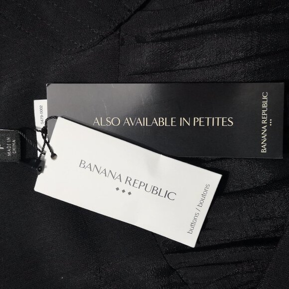 NWT Banana Republic Ladies Size Small Long Sleeves Black Shirt Dress - Picture 6 of 11